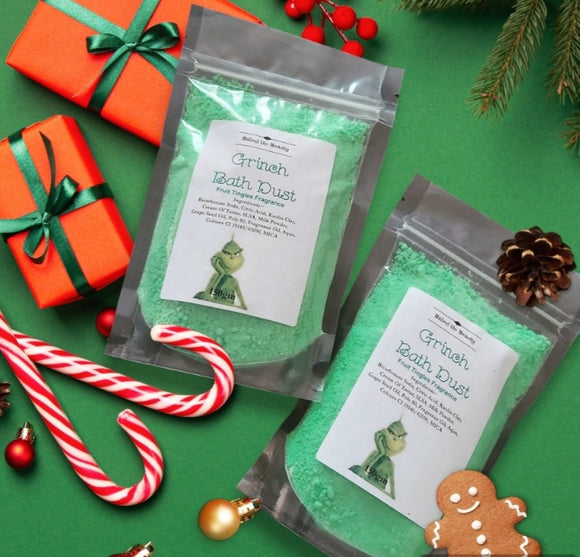 Grinch Themed Bath Dust
