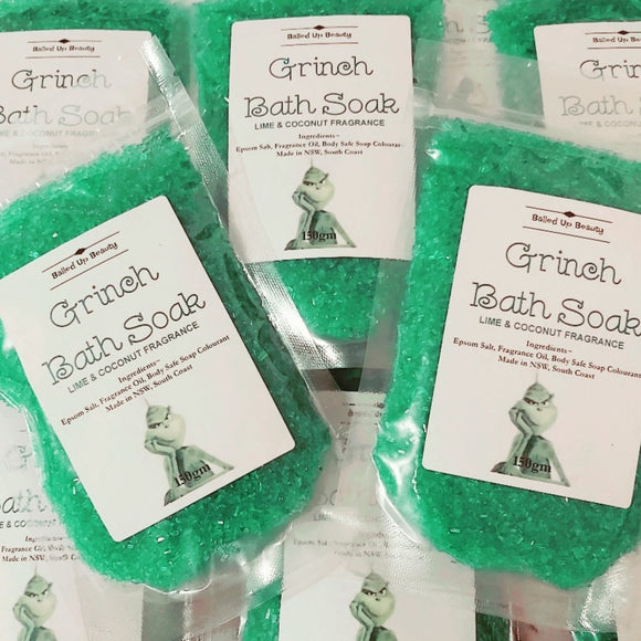 Grinch Themed Bath Salts