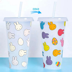 Bunny Theme Colour Changing Plastic Tumbler