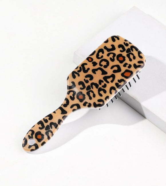 Leopard Print Hair Brush- Small