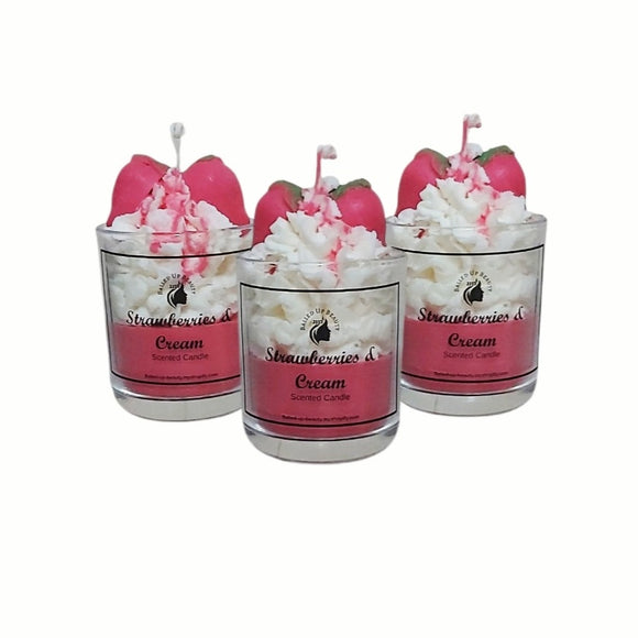 Strawberries & Cream Dessert Candle
