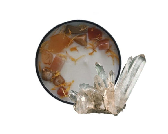 Sandstone & Carnelian w. Callendula- Strawberry