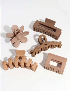 Hair Clips-Nudes & Browns